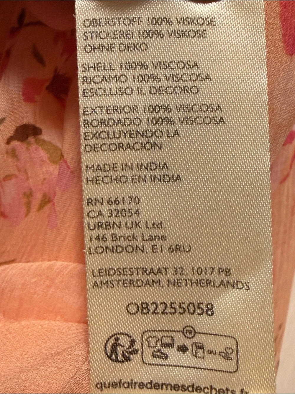 Free People Peach-Pink Floral Mini Dress